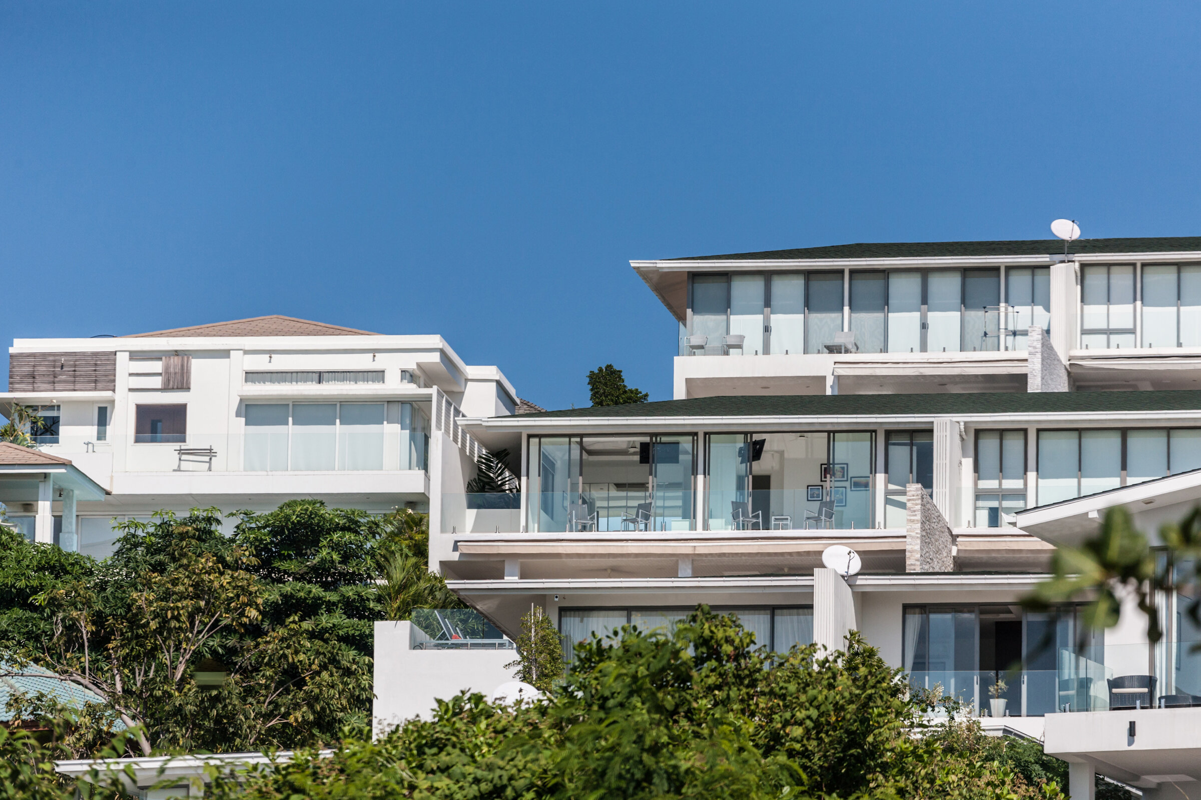 Villa Daizo infinity pool at twilight with spectacular sunset